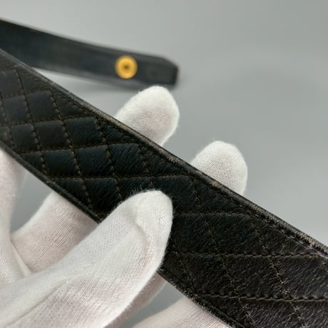CHANEL (シャネル) ヴィンテージ マトラッセ ターンロック ココマーク チェーン ベルト