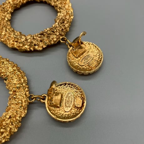 CHANEL (シャネル) ヴィンテージ ココマーク サークル 超大振り イヤリング