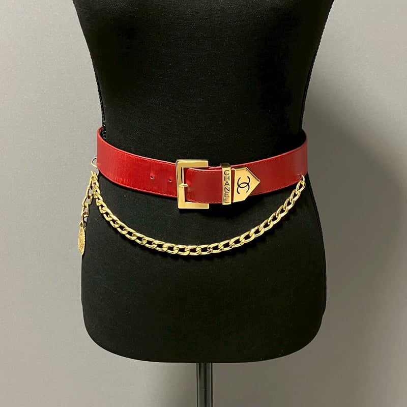 CHANEL (シャネル) ヴィンテージ ココマーク ロゴ チェーン ベルト