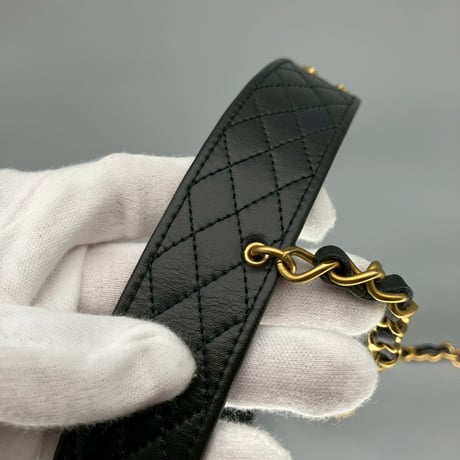 CHANEL (シャネル) ヴィンテージ マトラッセ ココマーク ターンロック チェーン ベルト