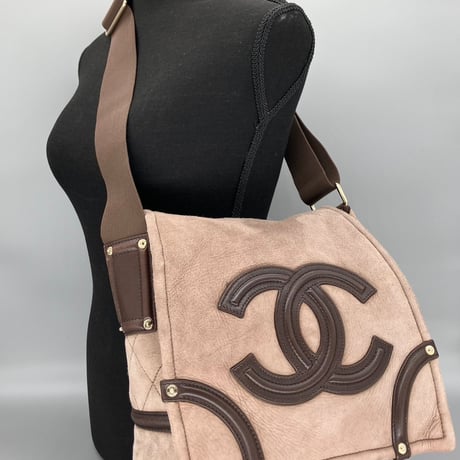 CHANEL (シャネル) ヴィンテージ デカココ ココマーク ムートン ショルダーバッグ