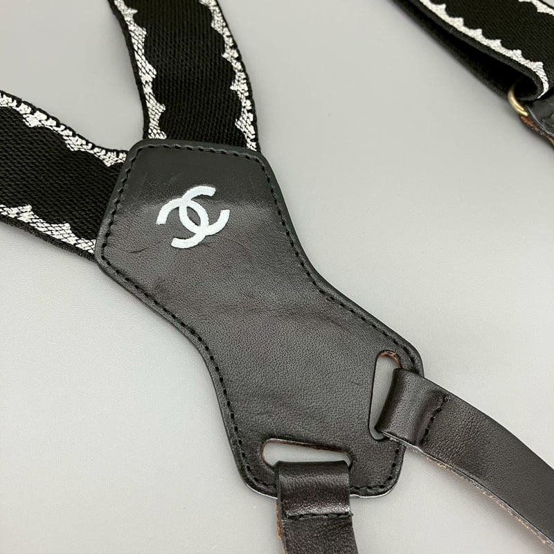 CHANEL (シャネル) ヴィンテージ ココマーク ロゴ サスペンダー