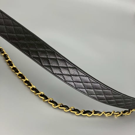 CHANEL (シャネル) ヴィンテージ マトラッセ ココマーク ターンロック チェーン ベルト