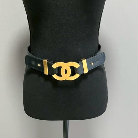 CHANEL (シャネル) ヴィンテージ デカココ ココマーク レザー ベルト