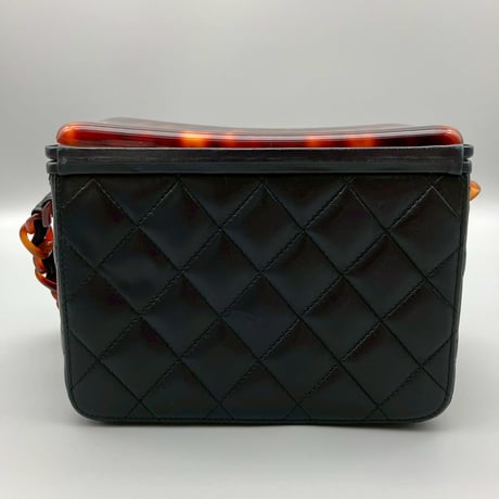 CHANEL (シャネル) ヴィンテージ べっ甲 ココマーク ラムスキン ハンドバッグ バニティ