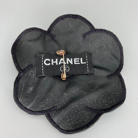 CHANEL (シャネル) ヴィンテージ カメリア ココマーク ブルー ブローチ