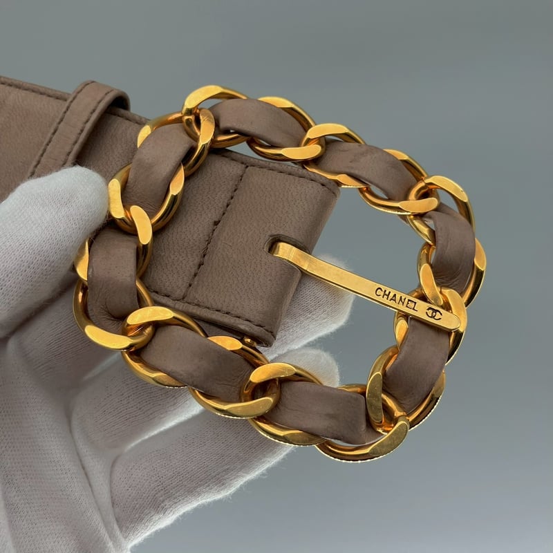 CHANEL シャネル　ココマークバックル　ベルト　ヴィンテージ CHANEL】シャネル『ココマーク バックル ベルト size 90』メンズ