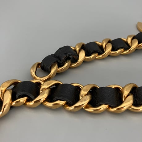CHANEL (シャネル) ヴィンテージ デカココ ココマーク レザー チェーンベルト