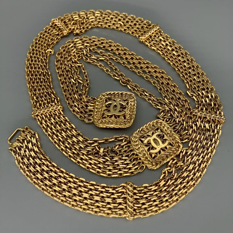 CHANEL (シャネル) ヴィンテージ ココマーク 6連チェーン チェーン