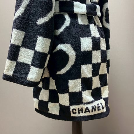 CHANEL (シャネル) ヴィンテージ ココマーク ロゴ バスローブ ガウン ジャケット