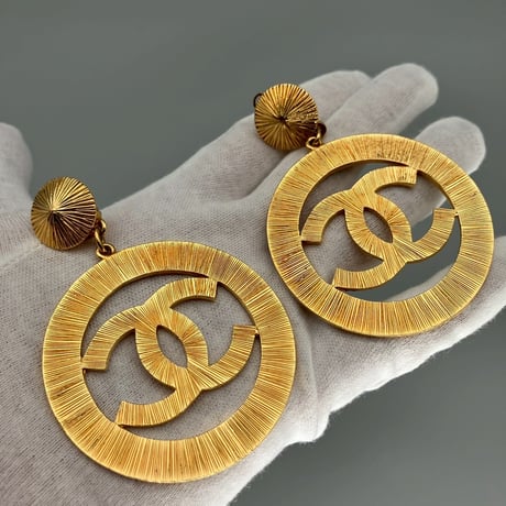 CHANEL (シャネル) ヴィンテージ デカココ ココマーク スイング 大振り イヤリング