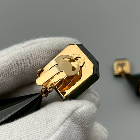 CHANEL (シャネル) ヴィンテージ ココマーク ロゴ スイング イヤリング