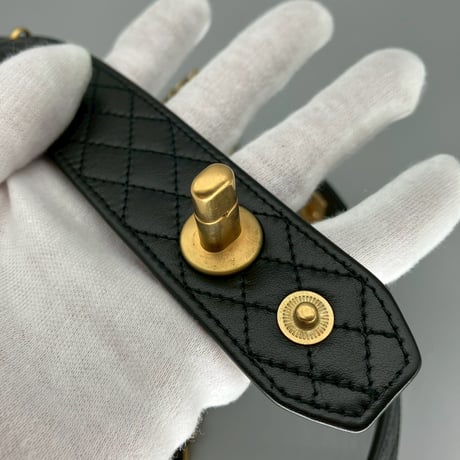 CHANEL (シャネル) ヴィンテージ マトラッセ ココマーク ターンロック チェーン ベルト