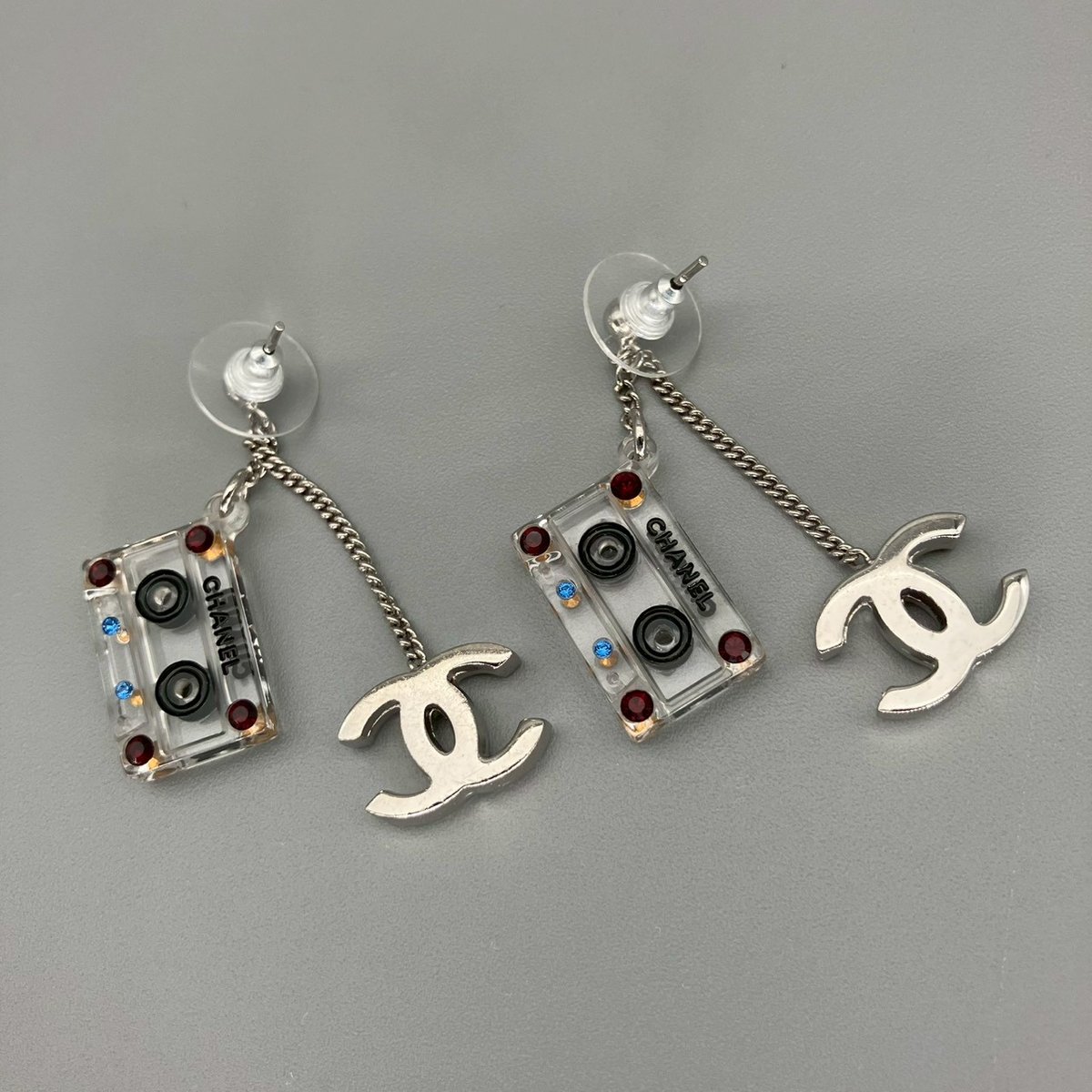 CHANEL (シャネル) ヴィンテージ カセットテープ ココマーク ピアス