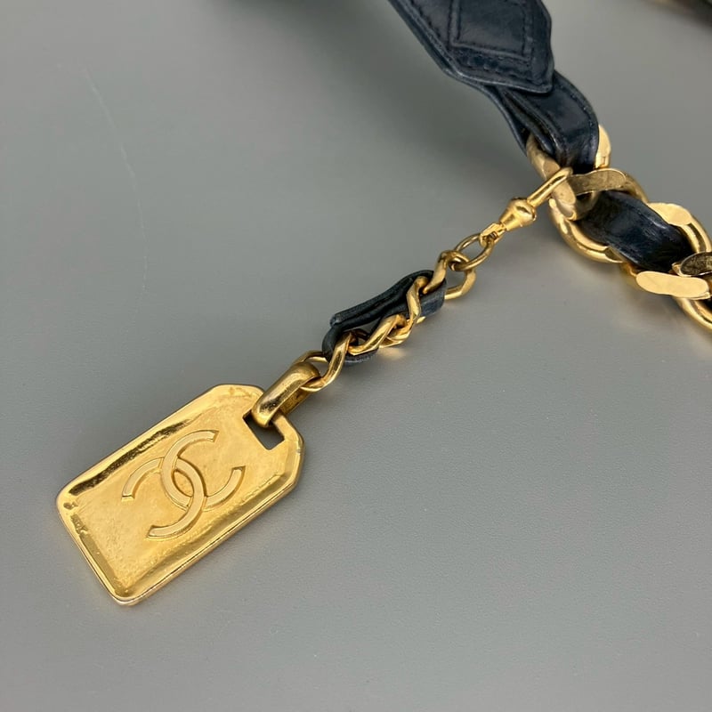 CHANEL (シャネル) ヴィンテージ 31 RUE CAMBON レザー チェーン ベルト