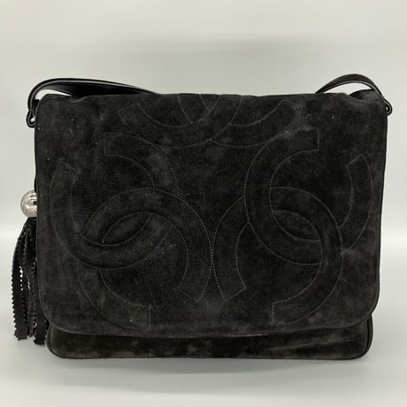 CHANEL (シャネル) ヴィンテージ スエード トリプルココマーク ショルダーバッグ