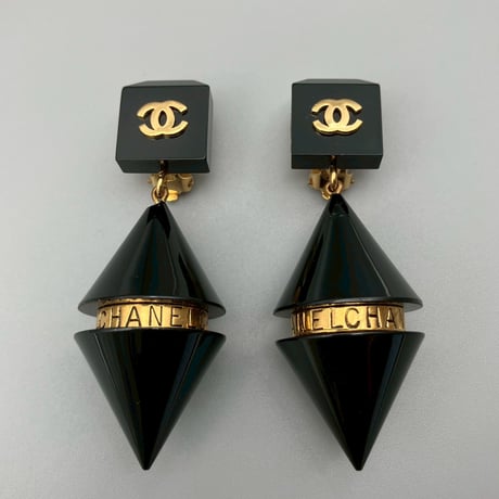 CHANEL (シャネル) ヴィンテージ ココマーク ロゴ スイング イヤリング