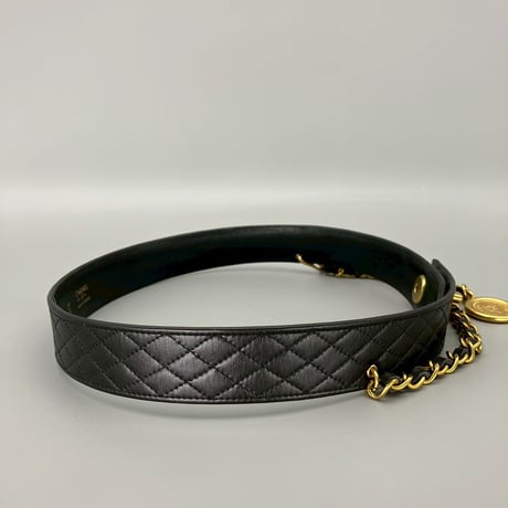 CHANEL (シャネル) ヴィンテージ マトラッセ ココマーク ターンロック チェーン ベルト