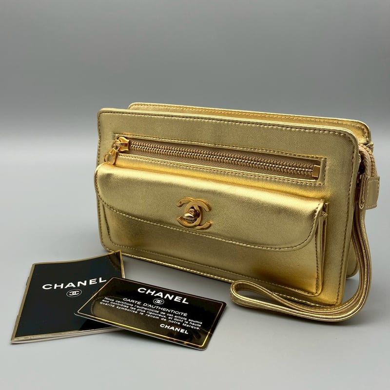 CHANEL (シャネル) ヴィンテージ ターンロック ココマーク レザー