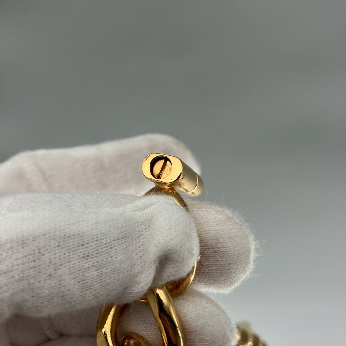 CHANEL (シャネル) ヴィンテージ ココマーク ターンロック ゴールド