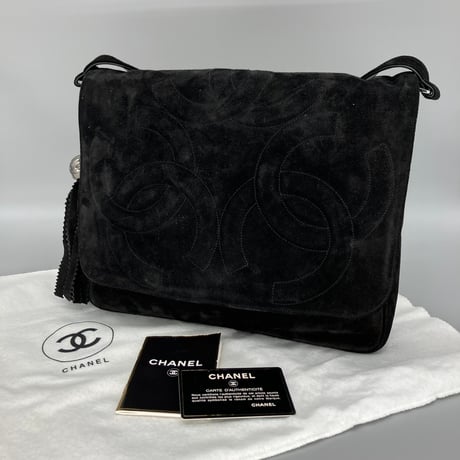 CHANEL (シャネル) ヴィンテージ スエード トリプルココマーク ショルダーバッグ