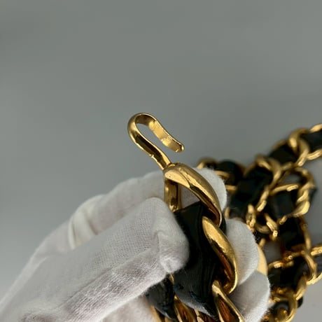 CHANEL (シャネル) ヴィンテージ デカココ ココマーク レザー チェーンベルト