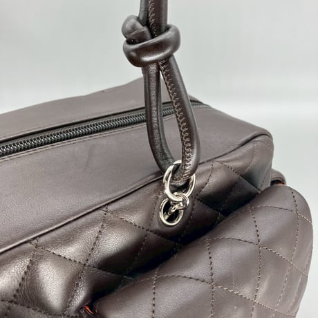 CHANEL (シャネル) ヴィンテージ マトラッセ カンボンライン ココマーク マルチポケット ハンドバッグ