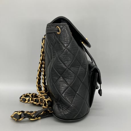 CHANEL (シャネル) ヴィンテージ マトラッセ ラムスキン ターンロック リュックサック バックパック