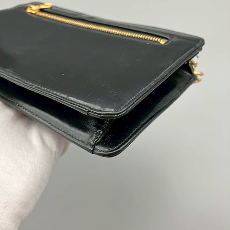CHANEL (シャネル) ヴィンテージ ターンロック ココマーク レザー クラッチバッグ ハンドバッグ