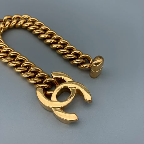 CHANEL (シャネル) ヴィンテージ デカココ ココマーク ターンロック ゴールド ブレスレット