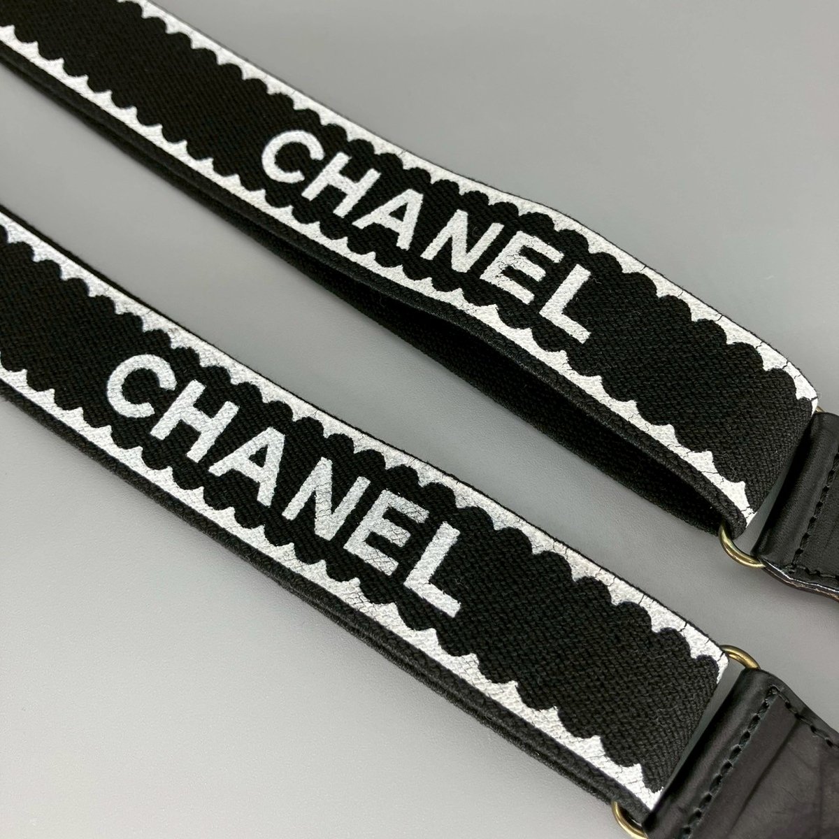 CHANEL (シャネル) ヴィンテージ ココマーク ロゴ サスペンダー