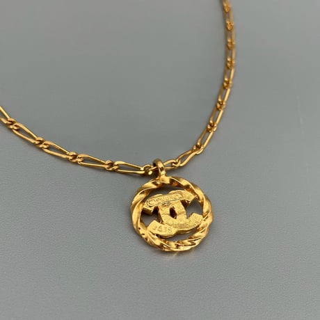 CHANEL (シャネル) ヴィンテージ ココマーク ラインストーン ネックレス