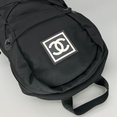 CHANEL (シャネル) ヴィンテージ スポーツライン ココマーク ブラック リュックサック バックパック
