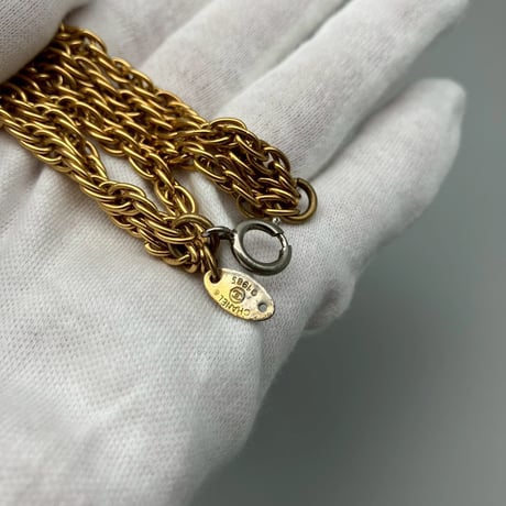 CHANEL (シャネル) ヴィンテージ デカココ ココマーク 3連チェーン ネックレス