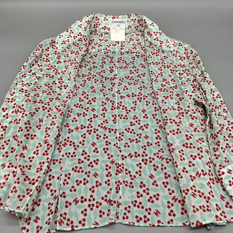 CHANEL (シャネル) ヴィンテージ フラワー カフス シャツ