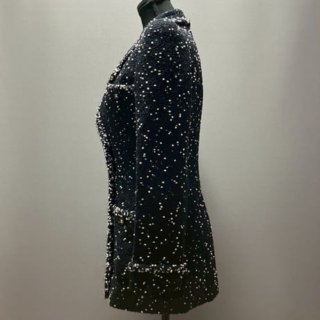CHANEL (シャネル) ヴィンテージ ツイード 粉雪 ココボタン ジャケット
