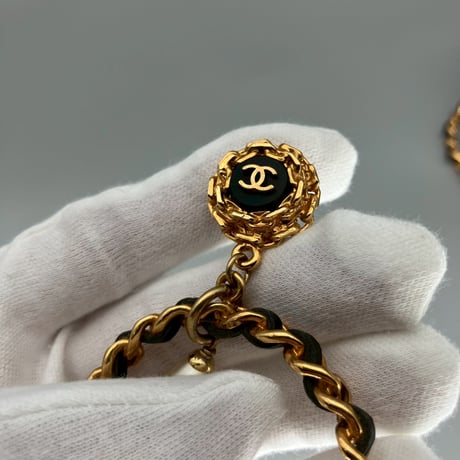 CHANEL (シャネル) ヴィンテージ ココマーク パール サークル スイング イヤリング
