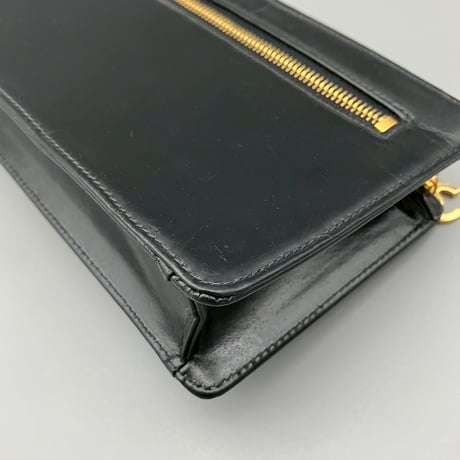 CHANEL (シャネル) ヴィンテージ ターンロック ココマーク レザー クラッチバッグ ハンドバッグ