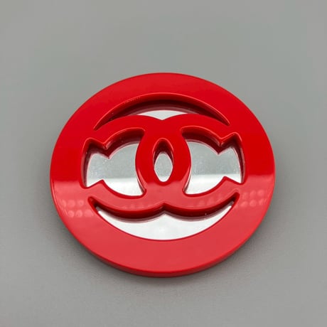 CHANEL (シャネル) ヴィンテージ デカココ ココマーク ラウンド 大振り ブローチ