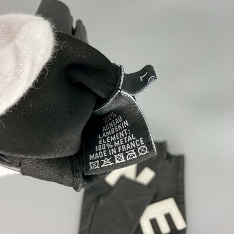 CHANEL (シャネル) ヴィンテージ ロゴ ココマーク レザー 手袋 グローブ