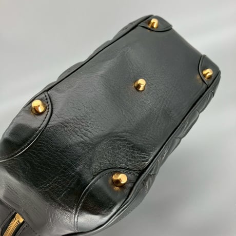 CHANEL (シャネル) ヴィンテージ パリ限定 マトラッセ ココマーク ラムスキン ハンドバッグ