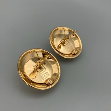 CHANEL (シャネル) ヴィンテージ カメリア ラウンド イヤリング