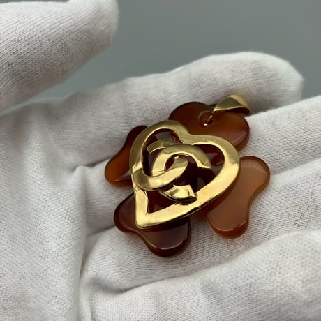CHANEL (シャネル) ヴィンテージ べっ甲 ハート ココマーク ブレスレット
