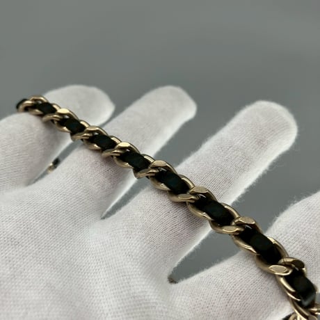 CHANEL (シャネル) ヴィンテージ ココマーク ターンロック レザー ネックレス チョーカー