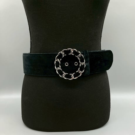 CHANEL (シャネル) ヴィンテージ ベロア ベルベット チェーン ベルト