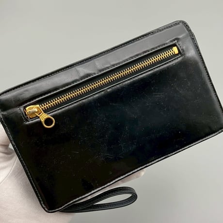 CHANEL (シャネル) ヴィンテージ ターンロック ココマーク レザー クラッチバッグ ハンドバッグ