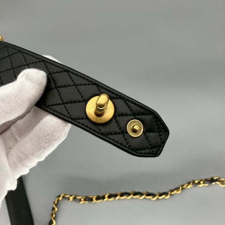 CHANEL (シャネル) ヴィンテージ マトラッセ ココマーク ターンロック チェーン ベルト