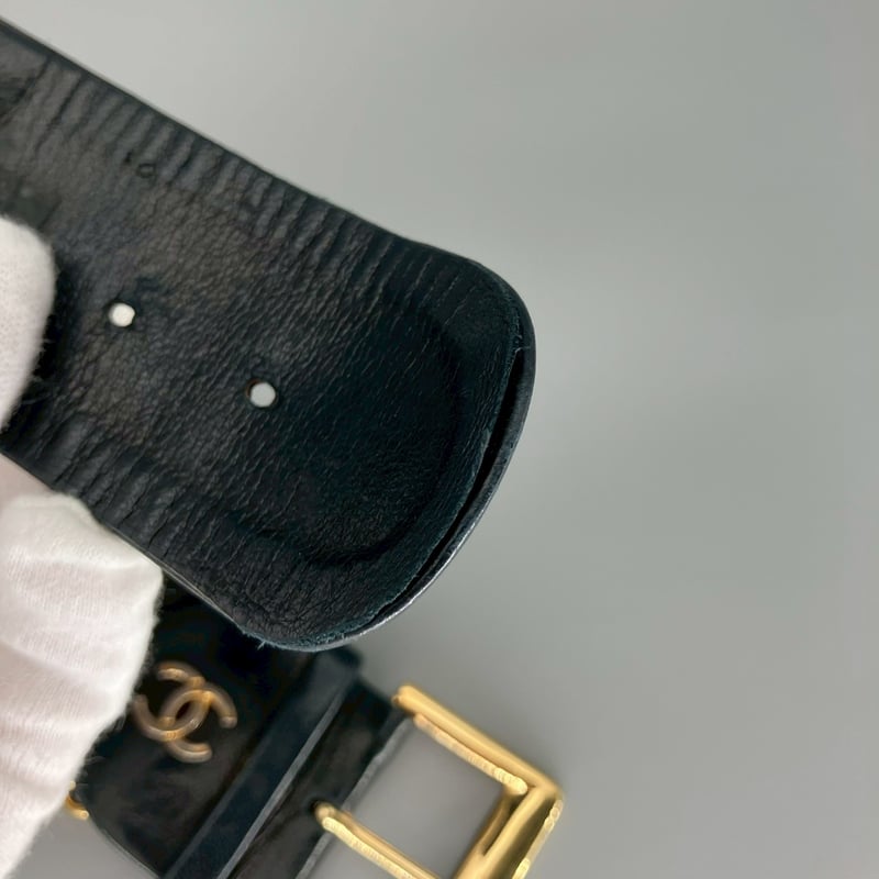 CHANEL (シャネル) ヴィンテージ ココマーク 三連チェーン ベルト