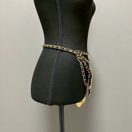 CHANEL (シャネル) ヴィンテージ リーフ 超大振り チェーンベルト