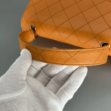 CHANEL (シャネル) ヴィンテージ マトラッセ キャビアスキン ターンロック ココマーク ハンドバッグ